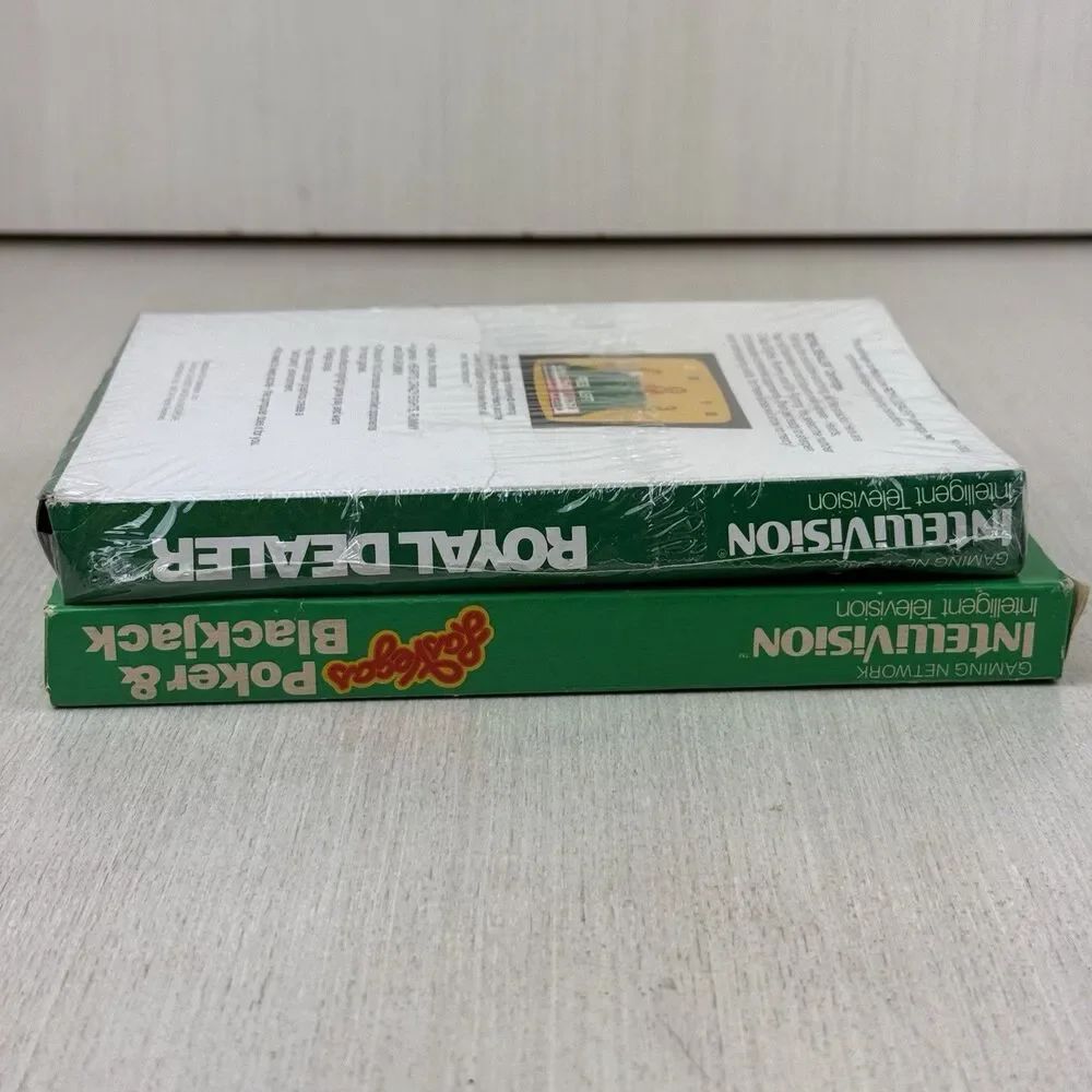 Lot of 2 Intellivision Poker & Blackjack Royal Dealer Complete Games Cards